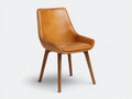 Chaise de salle à manger-similicuir-bois-58x62x86 cm-camel-style moderne
