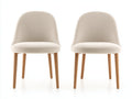 Chaise de salle à manger-tissu-bois-52x57x82 cm-beige-bois naturel-style scandinave