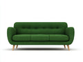Canapé droit - tissu - 205x86x78 cm - vert - design moderne