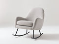 Fauteuil à bascule - Tissu-Métal - 79x84x91 cm - Gris-Noir - Moderne