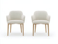 Chaise de salle à manger-tissu-bois-60x58x80 cm-beige-bois naturel-style scandinave