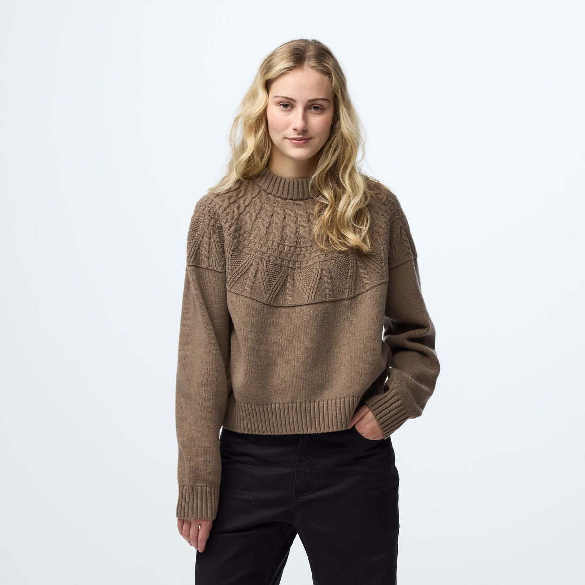 Övik Solid Jacquard Knit W